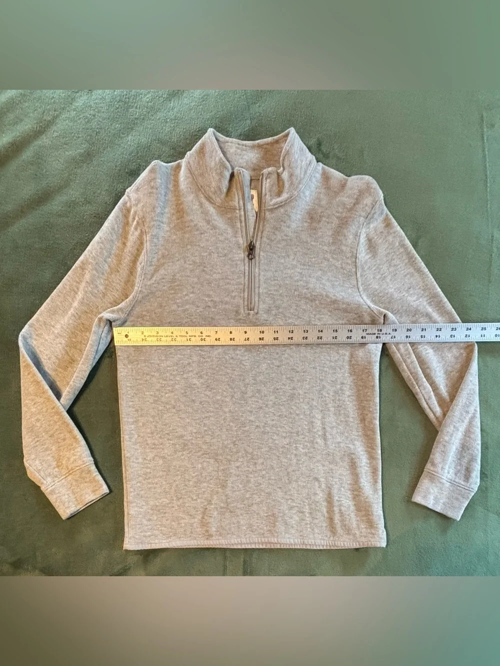 GAP Kids Light Gray Half-Zip Mock Neck Sweater, Size: XXL (boys)